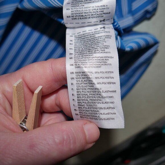 Adidas Climachill Men's Golf Polo Shirt Size M Tonal Stripe Blue/White NWT - Picture 7 of 8